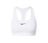 NIKE Soutien-gorge de sport 'Swoosh' noir / blanc naturel, Taille M