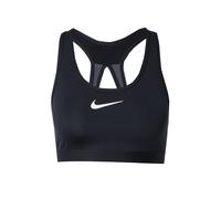 NIKE Soutien-gorge de sport 'SWOOSH' noir / blanc, Taille XS
