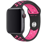Nike Sport bracelet pour l'Apple Watch Series 1-10 / SE / Ultra (2) - 42/44/45/46/49 mm - Black / Pink Blast