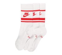 Nike Sportswear Chaussettes 'Everyday Essential' rouge vif / blanc, Taille 43-45