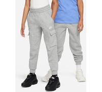 Nike Full Length Pant K NSW Club FLC Crgo PNT Lbr, DK Grey Heather/Base Grey/White, FD3012-063, M