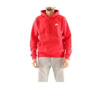 Nike Sportswear Club Fleece, Felpa Con Cappuccio Uomo, Rosso University Red/White, S