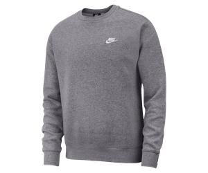 Nike Sportswear Club Fleece Men's Crew Charcoal Heather/White - M