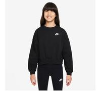 Nike Pull Fille Club Fleece Boxy col ras-du-cou Noir/Blanc Taille S