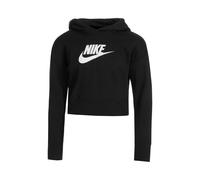 Nike Fille G Nsw Club Ft Crop Hoodie Hbr Sweatshirt, Black/White, 10 ans EU