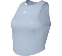 Nike Sportswear Essentials FB8279-423 Débardeur côtelé pour Femme, Bleu Marine/Voile