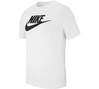 Nike T-shirt Icon Futura Homme 100% coton manches courtes col classique Blanc/Noir Taille L