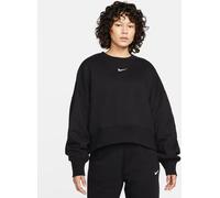 Nike Sportswear Sweat-shirt 'Phoenix Fleece' noir / blanc, Taille M