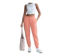 Nike Sportswear Phoenix Pantalon de survêtement mi-haut en polaire pour femme (FZ7626-844, agate abricot/voile), Agate/voile d'abricot, Taille M