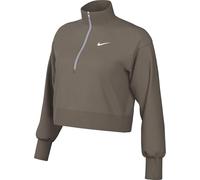 Nike Sportswear Phoenix Sweat Court surdimensionné en Polaire avec Demi-Fermeture éclair pour Femme, Marron Menthe/Voile, DQ5767-233, M