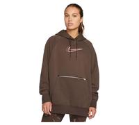 Nike Sportswear Po Os Bb Fleece Print Hoodie Rouge L Femme