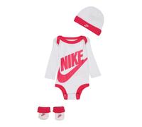 Nike Kids Futura Logo Long Sleeve Set 3 Units Blanc 0-6 Months Enfants