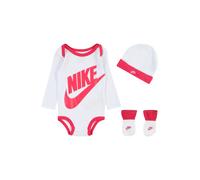 Nike Kids Futura Logo Long Sleeve Set 3 Units Blanc 6-12 Months Garçons,Filles