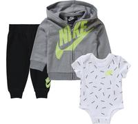 Nike Just Do It Toss Bodies 3 unités 9 Mois Robe, Noir/Gris, Taille Unique Mixte