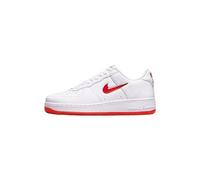 NIKE Sportswear - Sneakers AIR Force 1 en Cuir, Blanc-Rouge (11)