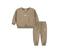 Nike Kids Essential Fleece Crew Long Sleeve Set Marron 4-5 Years Enfants