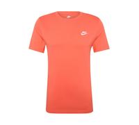 Nike Sportswear T-Shirt 'CLUB' rouge orangé / blanc, Taille S