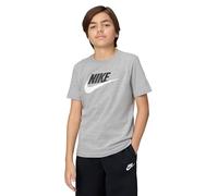 Nike Sportswear T-Shirt pour Ado, DK Grey Heather/Black/White, FZ5178-064, L