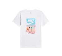 Nike Sportswear T-Shirt 'RISE AND SHINE' turquoise / bleu clair / rouge / blanc, Taille 147-158