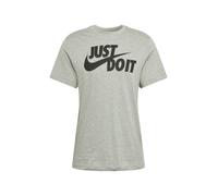 Nike Sportswear T-Shirt 'Swoosh' gris chiné / noir, Taille L