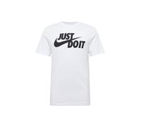 Nike Sportswear T-Shirt 'Swoosh' noir / blanc cassé, Taille M