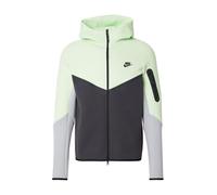 Nike Sportswear Veste de survêtement 'Tech Fleece' citron vert / gris / gris foncé, Taille L