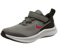 Nike Star Runner 3 (PSV) Running Shoe, Smoke Grey/Siren Red-Black, 31 EU