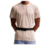 Nike - Stride Dri-FIT ADV Short-Sleeve Running Top - T-shirt de running - L - cream ii / mink brown / reflective silver