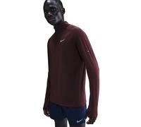 Nike Stride Half-Zip Longsleeve Maillot de course Hommes-rouge foncé, argent, Taille L