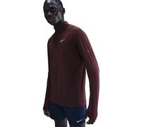 Nike Stride Half-Zip Longsleeve Maillot de course Hommes-rouge foncé, argent, Taille XL