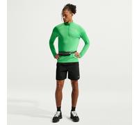 Nike Stride Half-Zip Maillot de course Hommes - vert, argent, Taille XXL