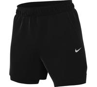Nike Stride Running Division FZ1135-010 Short de Course Dri-Fit, imperméable, Design 2 en 1, pour Homme, 12,5 cm, Noir/argenté réfléchissant, Taille M