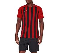 Nike Striped Division III Jersey SS Maillot Homme, University Red/Black/White/(White), FR : M (Taille Fabricant : M)
