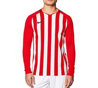 Nike Striped Division III LS Maillot Homme University Red/Blanc/Noir/Noir FR : L (Taille Fabricant : L)