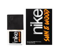 NIKE - Sun & Wood, Eau de Cologne pour homme, 30 ml, format voyage, parfum en spray, eau de toilette naturelle et masculine, arôme boisé, fruité et ambré, parfum frais et durable
