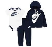 Nike Pack 3 bodies manches longues éco-responsables Bébé 9 mois Blanc/Bleu