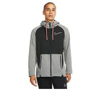 NIKE Sweat à Capuche d'entraînement Therma-Fit entièrement zippé, Noir/HTR/Noir/Blanc, L Homme