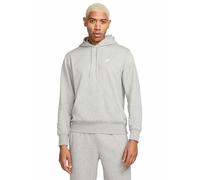 Sweat à capuche en molleton Nike Club pour homme Dark Grey Heather/Light Smoke Grey/Blanc XL