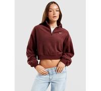 Nike Sweat demi-zip Studio Plush Fleece - Rouge XS