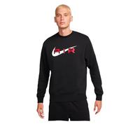 Nike Sweat-Shirt NSW Air Crew en Polaire pour Homme, Noir / (Rouge université), M