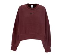 Nike - SweaT-shirt ras du cou court et moelleux Mod - Femme - Sweatshirts et sweats à capuche - Rouge - Taille: 42 FR