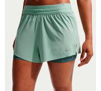 Nike Swift 2in1 Short de running Femmes - vert clair, argent, Taille L