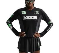 Nike Swift Long-sleeve Running Top Femme - Vestes Zippees, Noir - Taille 42 - Jersey de coton Black 42