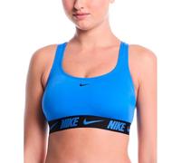 NIKE Swim Logo Tape Racerback Bikini Top Blue Crystal