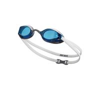 Nike – Lunettes de natation Legacy NESSD131 – blanc, verres transparents bleus – Taille unique