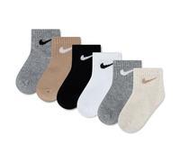 Nike Swoosh 6Pk Ankle So Chaussettes pour enfants Dk Grey Heather/Black 2/4 ans