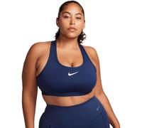 Nike Soutien-gorge W NK Swsh Med SPT Femme Bleu marine/Blanc M