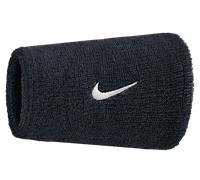 Nike Swoosh Classic Doublewide 2pcs Wristband Serre poignet Taille universelle Noir