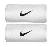 Nike Swoosh DOUBLEWIDE Wristbands Pantalons Mixte Adulte, Blanc/Noir, Taille Unique