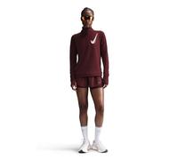 Nike Swoosh HJ2225 Couche intermédiaire de Course à Pied avec Demi-Fermeture éclair pour Femme